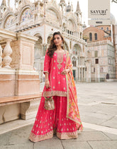 The TAJ Palazzo Suit| Limited Edition Festive Wear | Sayuri Designer 10032